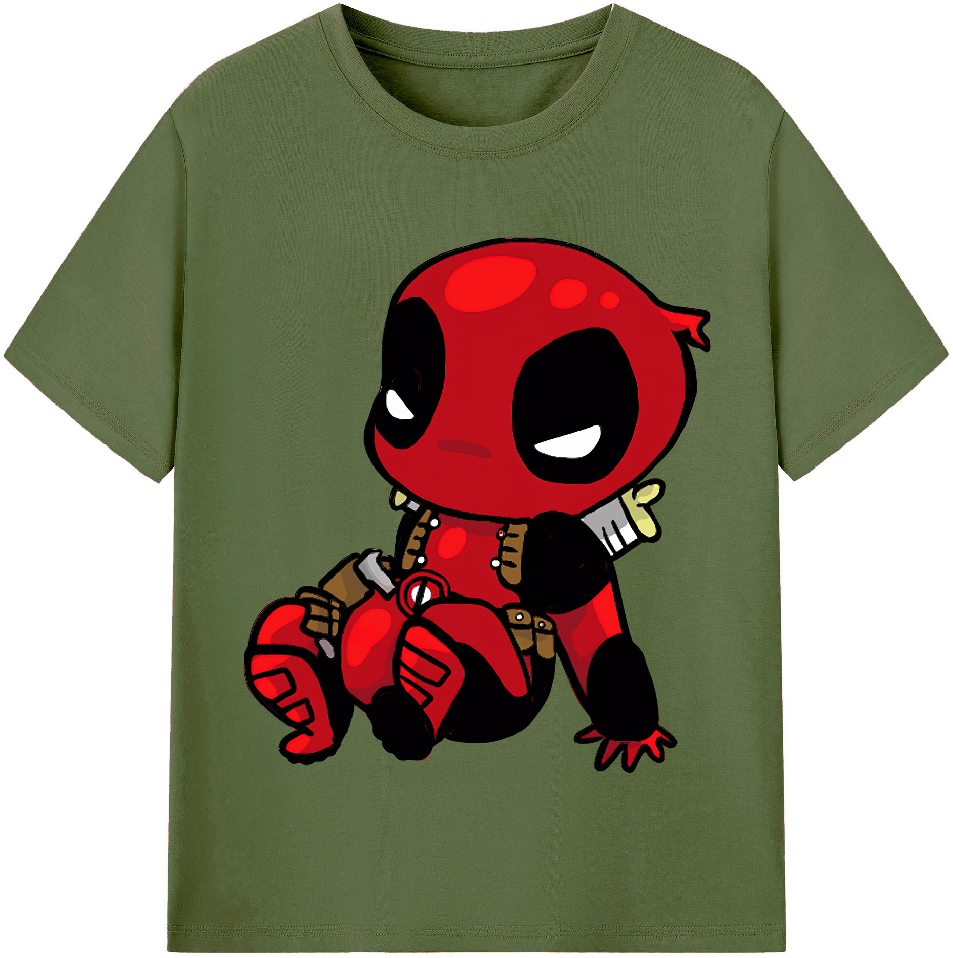 （画像用） Deadpool デッドプール 綿100％半袖Tシャツ（フロントプリント）